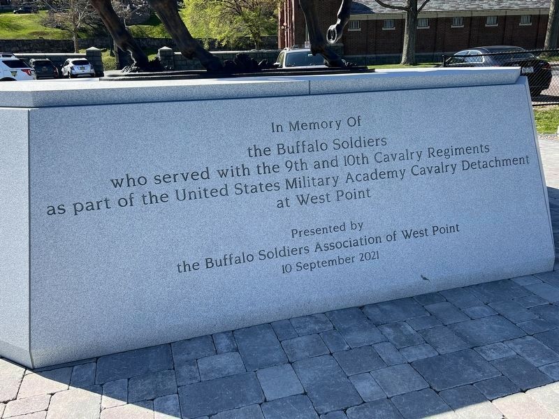 Buffalo Soldier Monument Inscription. Click for full size. Buffalo Soldier Monument Inscription image. Click for full size.