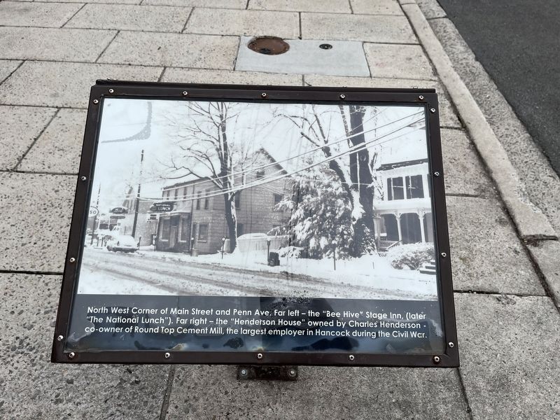 North West Corner of Main Street and Penn Ave. side of the marker image. Click for full size.