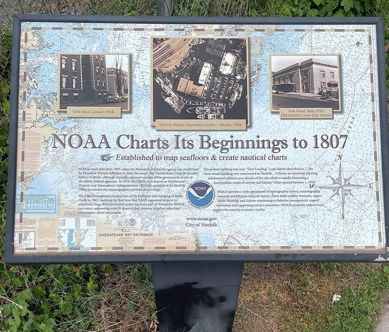 NOAA Charts Its Beginnings to 1807 Marker image. Click for full size.