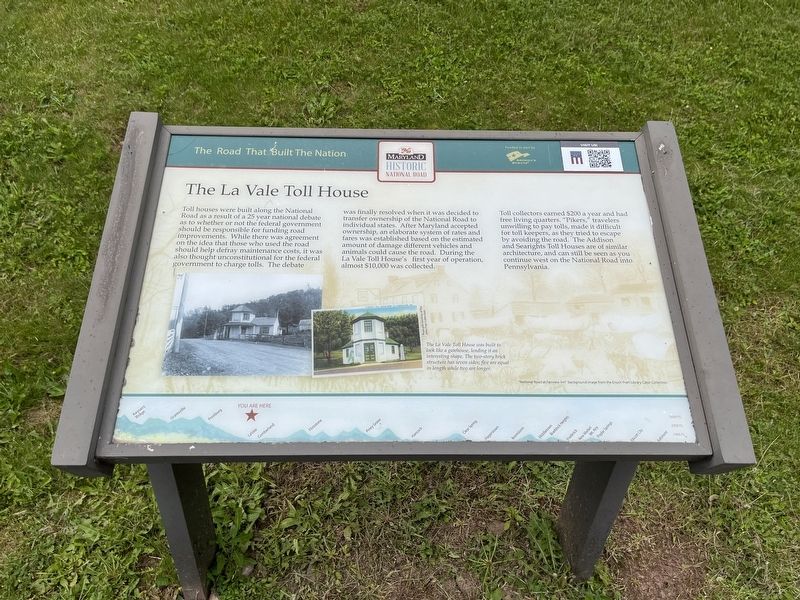 The La Vale Toll House Marker. Click for full size. The La Vale Toll House Marker image. Click for full size.
