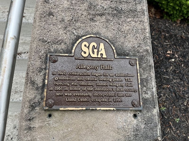 Allegany Hall Marker image. Click for full size.