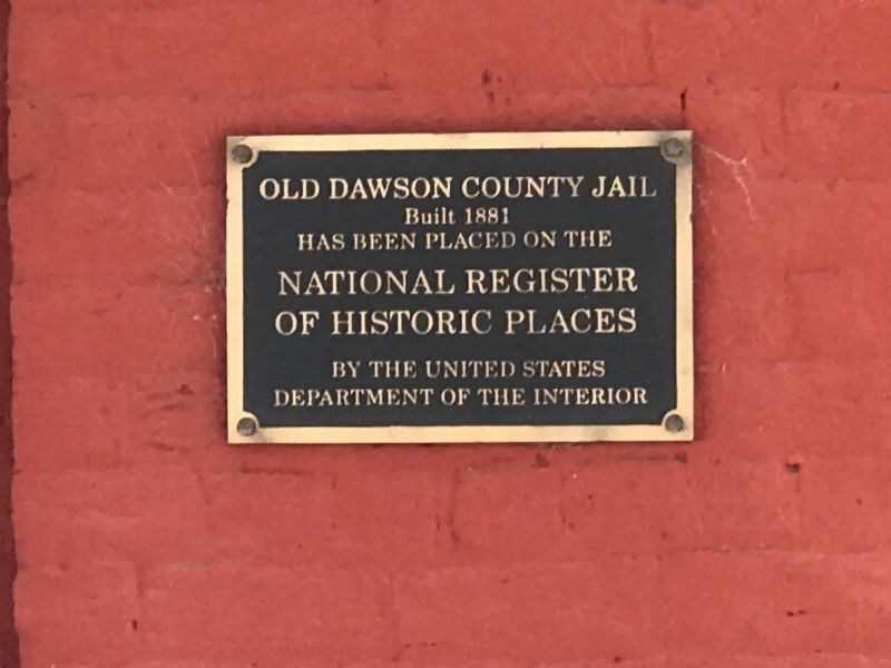 Old Dawson County Jail Marker image. Click for full size.