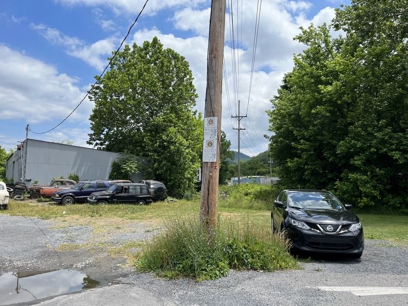 Blacksmith Shop and New Creek Station markers image. Click for full size.