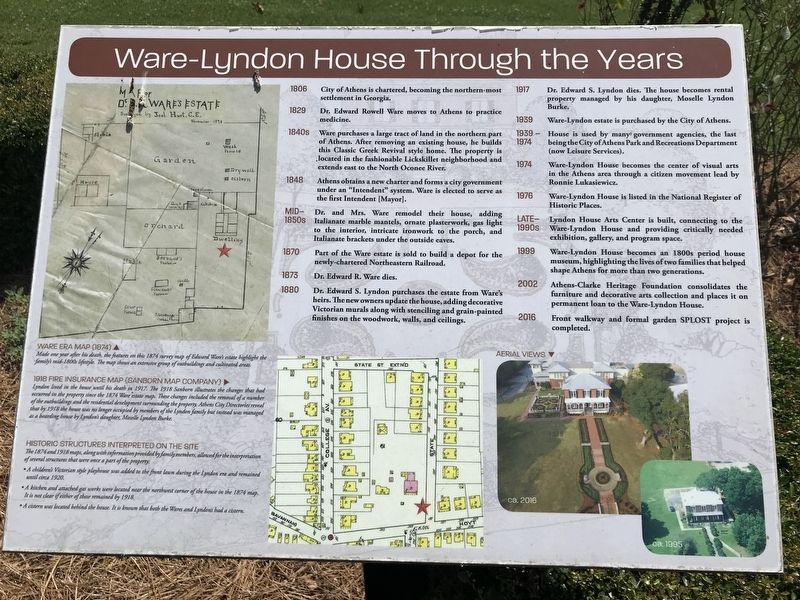 Ware-Lyndon House Through the Years Marker image. Click for full size.