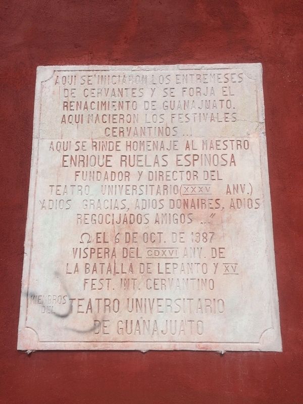 The International Cervantes Festival Marker image. Click for full size.