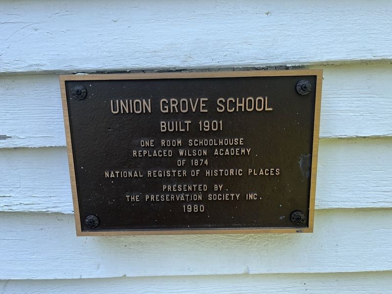Union Grove School Marker image. Click for full size.