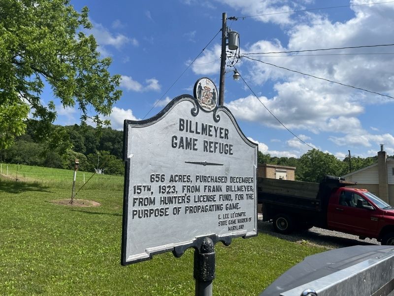 Billmeyer Game Refuge Marker. Click for full size. Billmeyer Game Refuge Marker image. Click for full size.