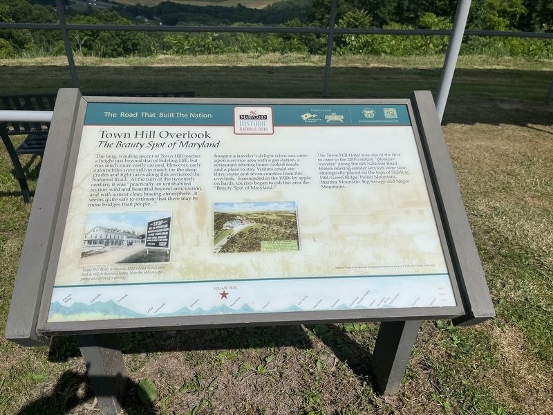 Town Hill Overlook Marker image. Click for full size.