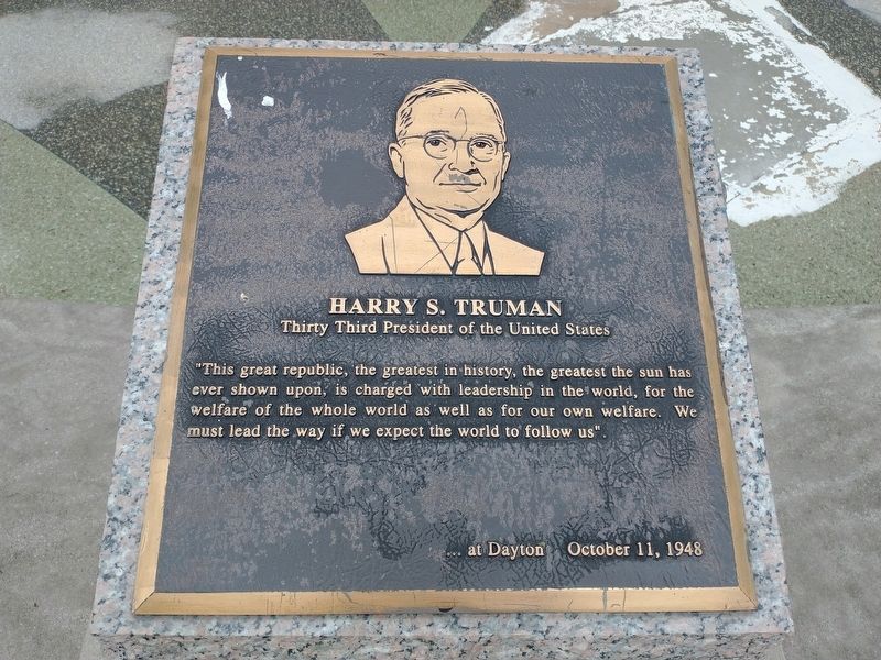Harry S. Truman Marker. Click for full size. Harry S. Truman Marker image. Click for full size.