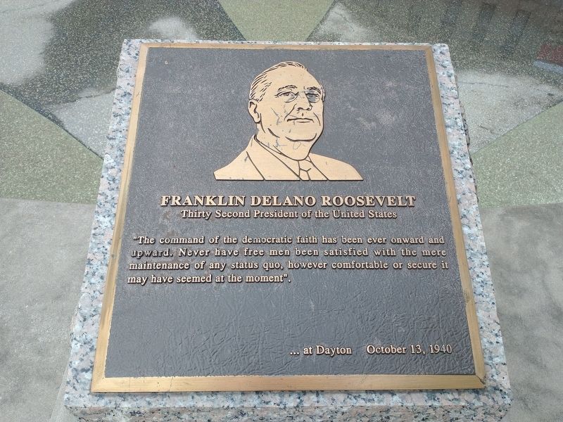 Franklin Delano Roosevelt Marker image. Click for full size.
