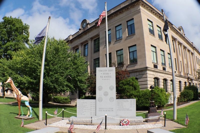 Vermillion County Indiana - - War Memorial image. Click for full size.