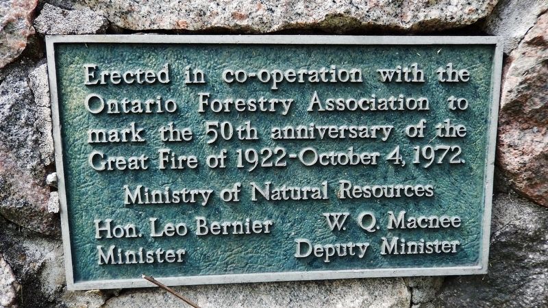 Ontario Forestry Association Plaque image. Click for full size.