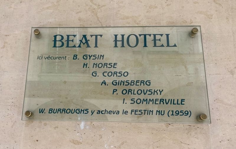 Beat Hotel Marker. Click for full size. Beat Hotel Marker image. Click for full size.