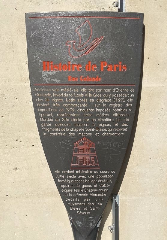 Rue Galande Marker. Click for full size. Rue Galande Marker image. Click for full size.