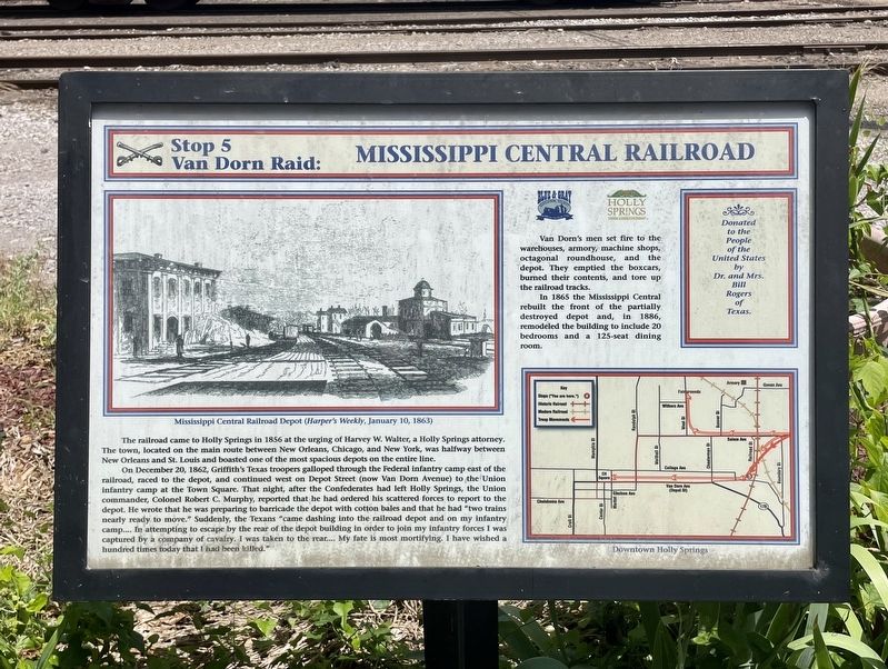 Mississippi Central Railroad Marker image. Click for full size.