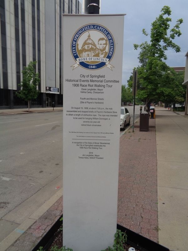 Fourth and Monroe Streets Marker. Click for full size. Fourth and Monroe Streets Marker image. Click for full size.