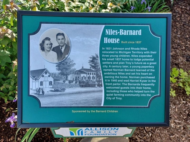 Niles-Barnard House Marker image. Click for full size.