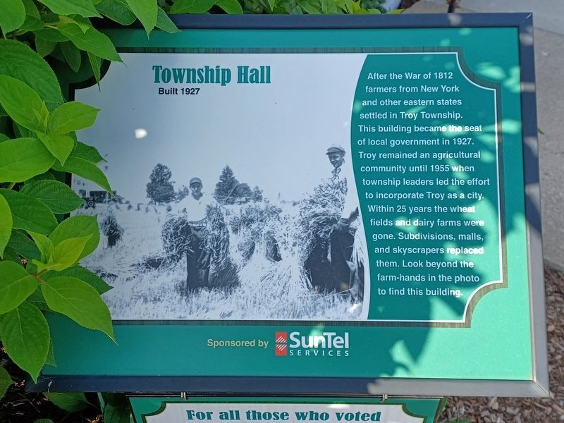 Township Hall Marker. Click for full size. Township Hall Marker image. Click for full size.
