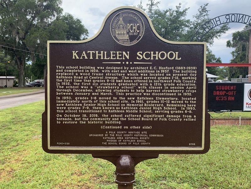 Kathleen School Marker Side 1 image. Click for full size.