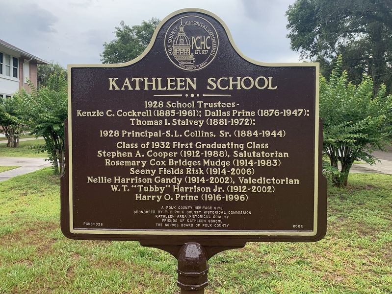 Kathleen School Marker Side 2 image. Click for full size.