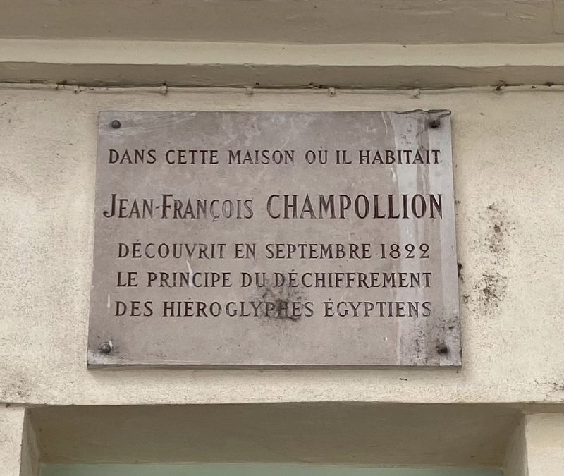 Jean-Franois Champollion Marker image. Click for full size.
