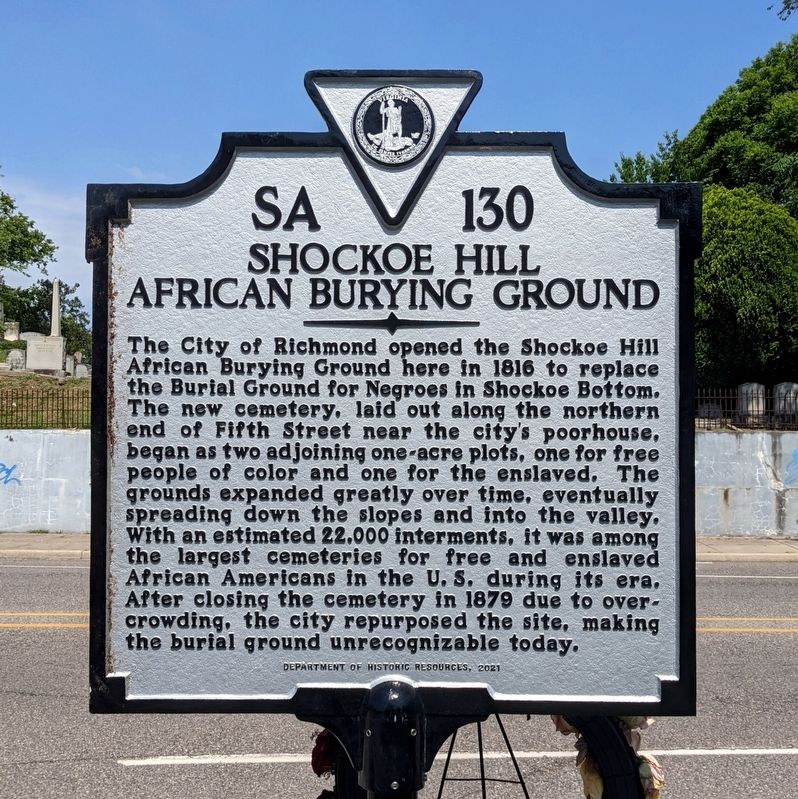Shockoe Hill African Burying Ground Marker image. Click for full size.