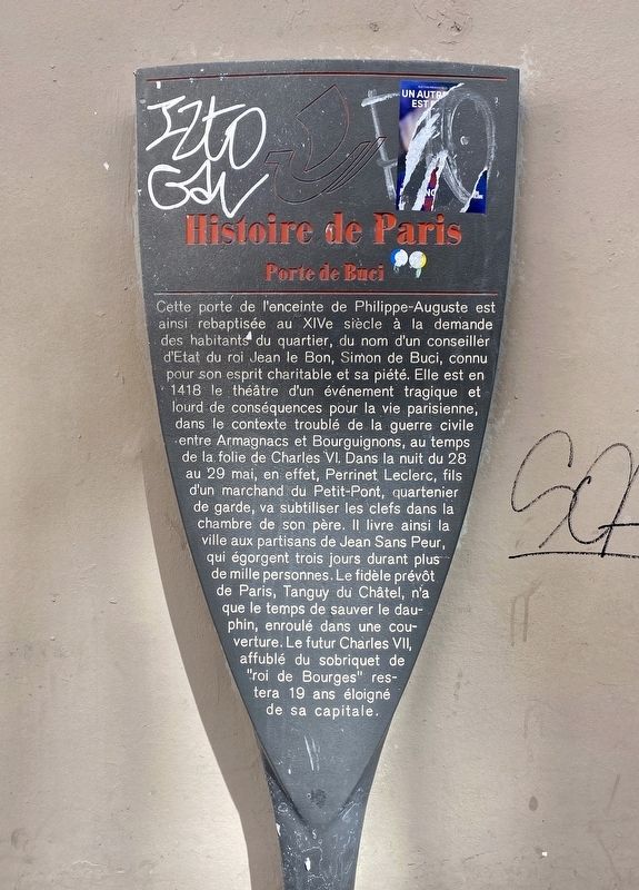 Porte de Buci / Buci Gate Marker. Click for full size. Porte de Buci / Buci Gate Marker image. Click for full size.