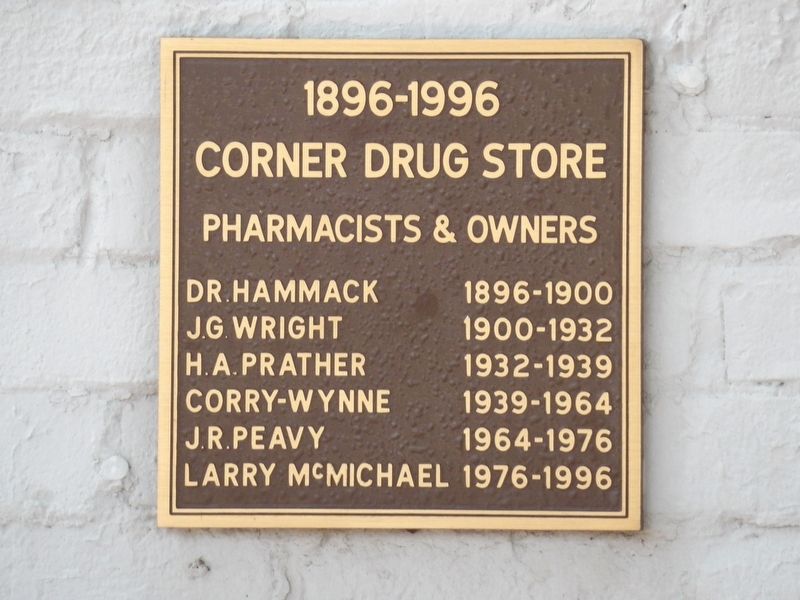 Corner Drug Store Marker image. Click for full size.
