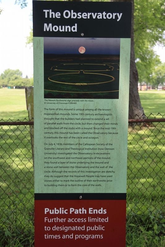 The Observatory Mound Marker image. Click for full size.