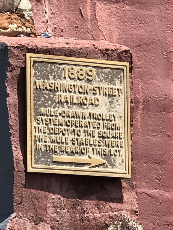Washington Street Railroad Marker image. Click for full size.