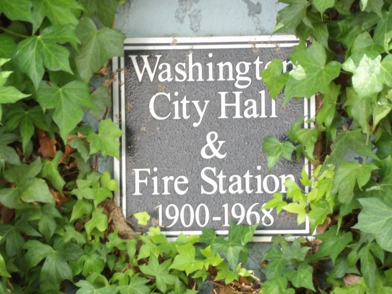Washington City Hall & Fire Station Marker image. Click for full size.