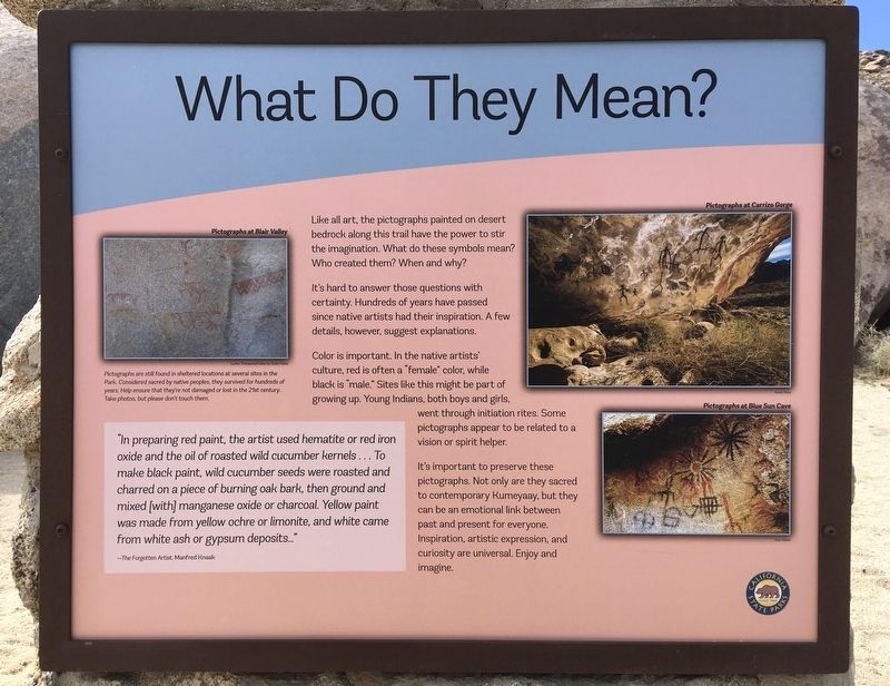 Pictographs Marker image. Click for full size.
