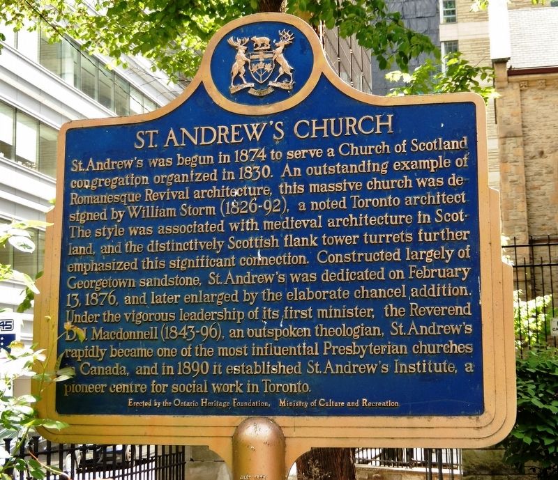 St. Andrew's Church Marker image. Click for full size.