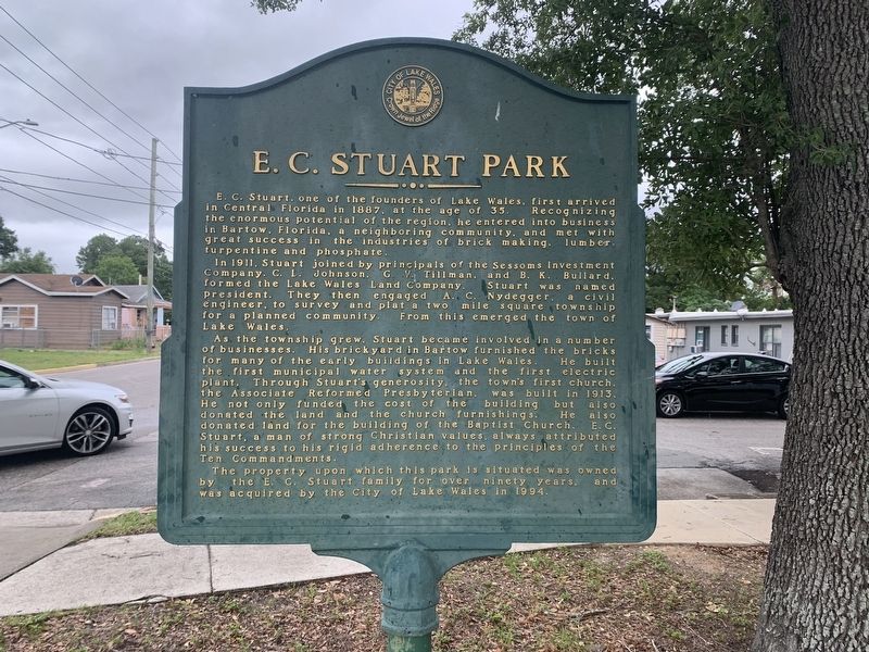 E.C. Stuart Park side of marker image. Click for full size.