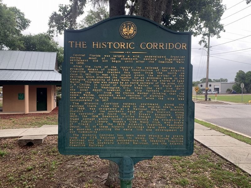 The Historic Corridor side of Marker image. Click for full size.