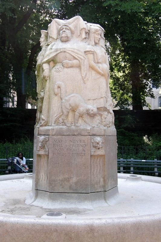 Loeb Memorial Fountain, panel 3 image. Click for full size.
