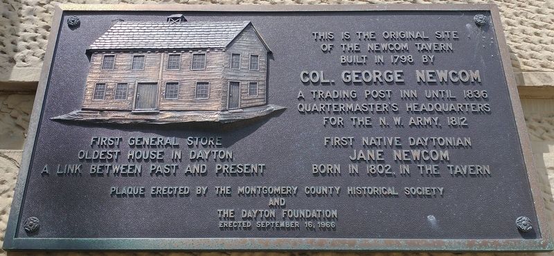 Original Site Of The Newcom Tavern Marker image. Click for full size.