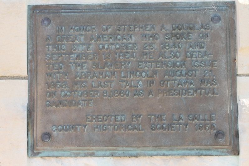 Stephen Douglas Marker. Click for full size. Stephen Douglas Marker image. Click for full size.