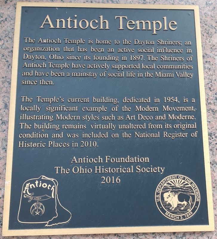 Antioch Temple Marker image. Click for full size.