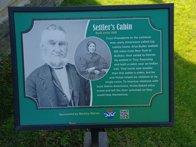 Settler's Cabin Marker image. Click for full size.