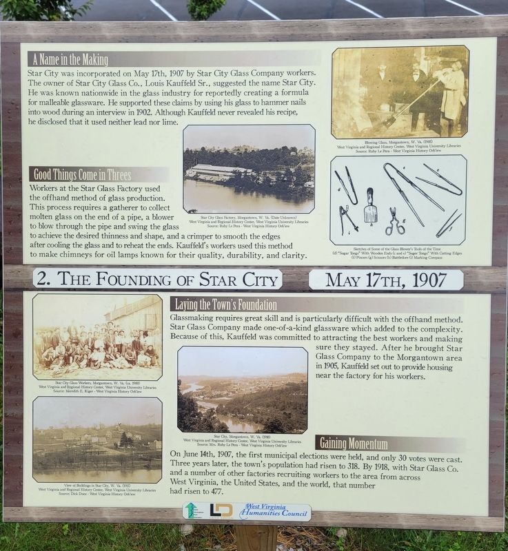 The Founding of Star City Marker image. Click for full size.