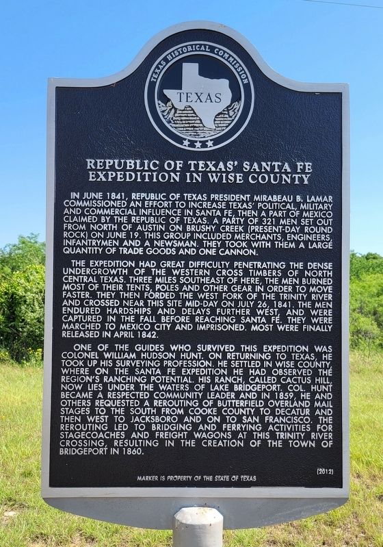 Republic of Texas' Santa Fe Expedition in Wise County Marker image. Click for full size.