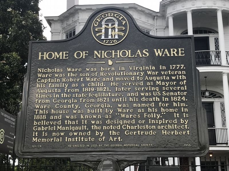 Home of Nicholas Ware Marker image. Click for full size.
