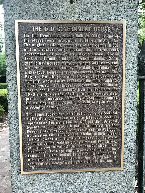 The Old Government House Marker image. Click for full size.