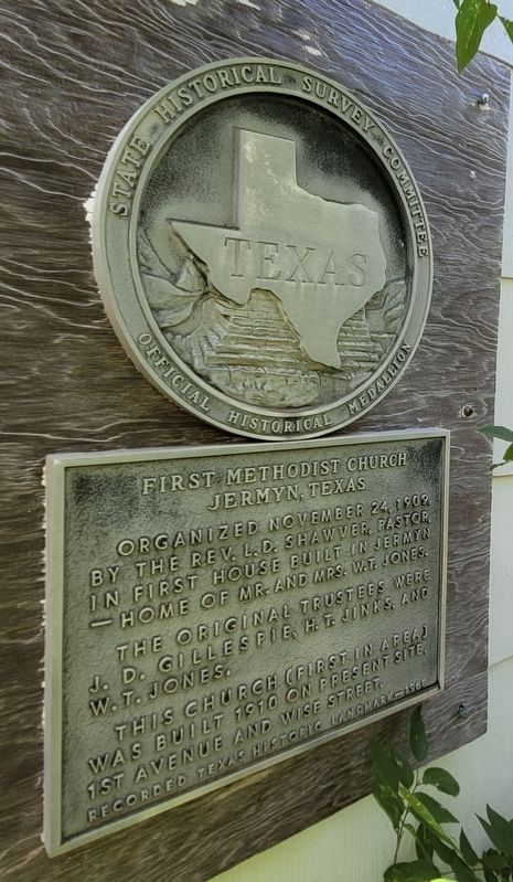 First Methodist Church Jermyn, Texas Marker image. Click for full size.