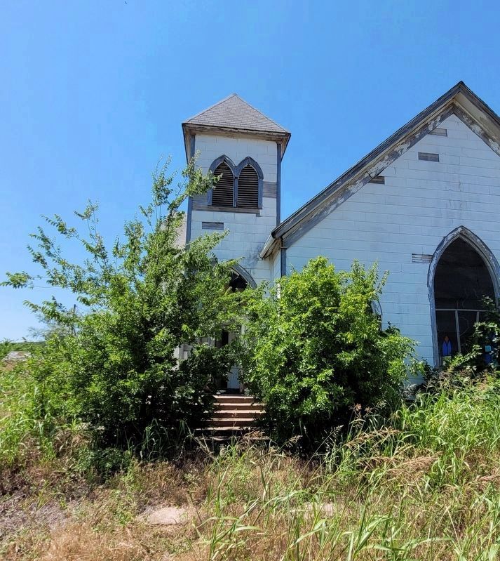 The front of the First Methodist Church Jermyn, Texas image. Click for full size.