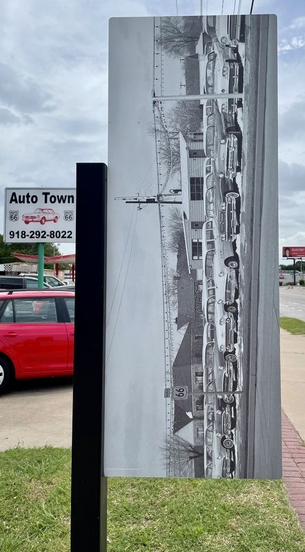 Reverse side photo of the Auto Dealerships Marker image. Click for full size.
