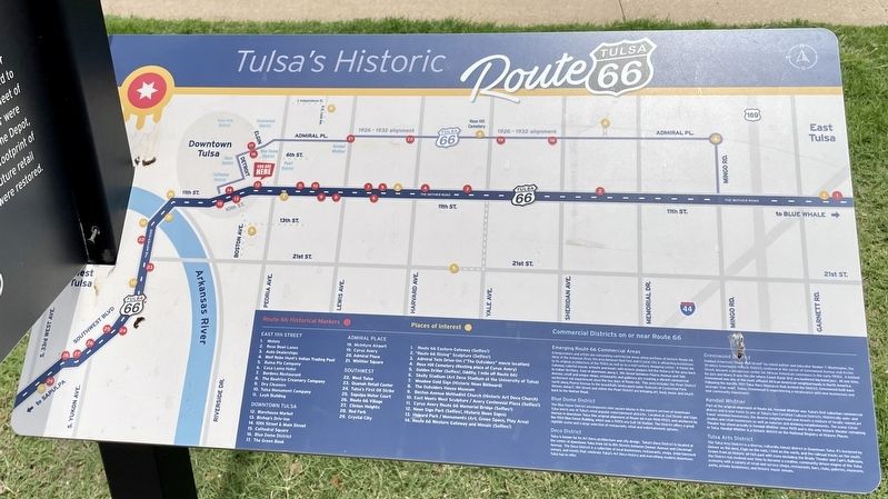 Included map showing the Tulsa Historical Route 66 trail. image. Click for full size.