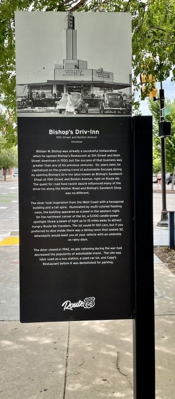 Bishop's Driv-Inn Marker. Click for full size. Bishop's Driv-Inn Marker image. Click for full size.