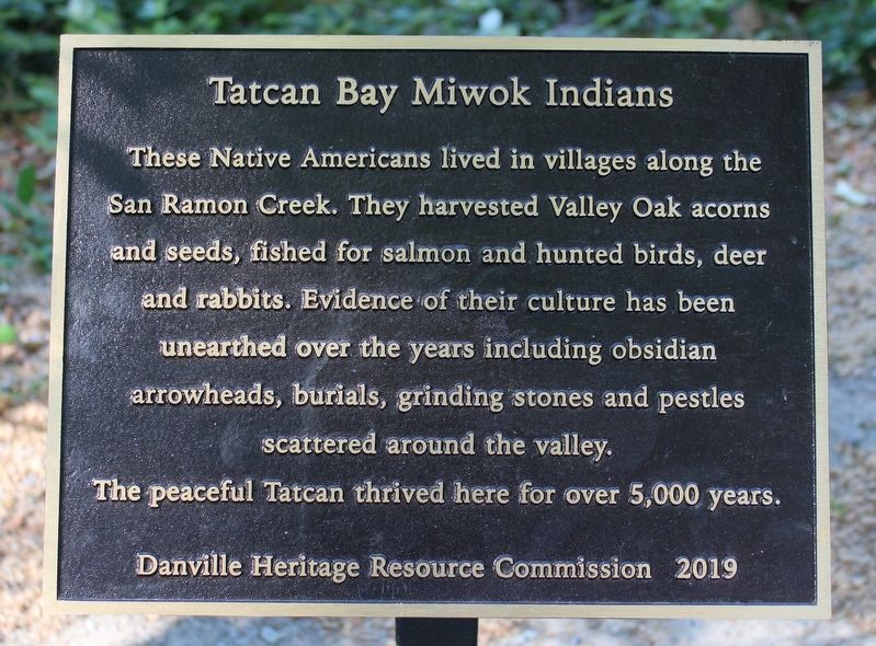 Tatcan Bay Miwok Indians Marker image. Click for full size.